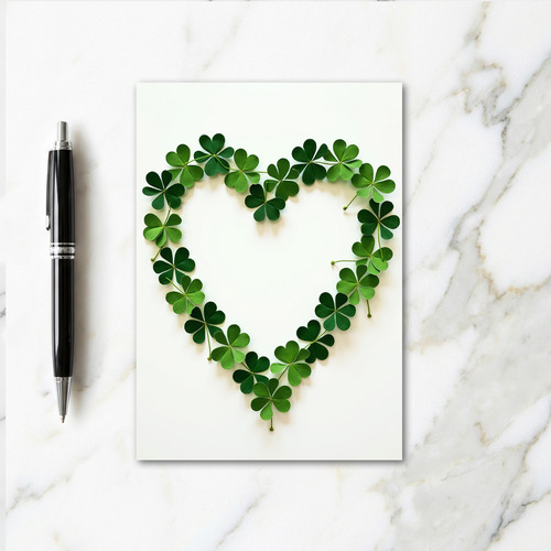Clover Heart Love Luck Card