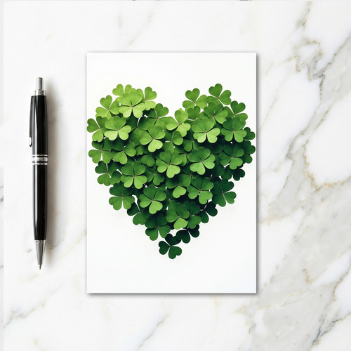 Clover Heart Nature Love Card