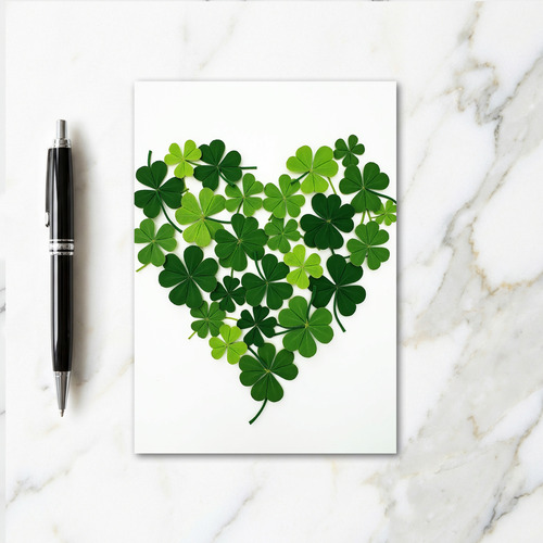Clover Heart Pattern Love Card