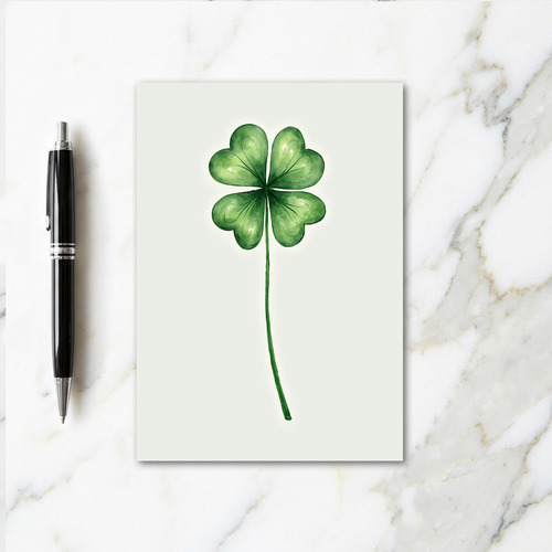Clover Heart Pattern Luck Card