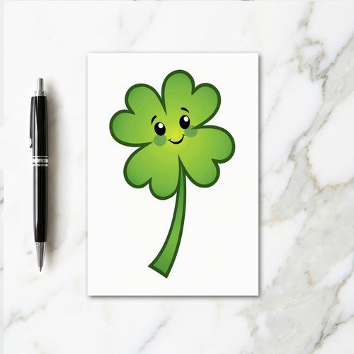 Clover Heart Shape Smile Card