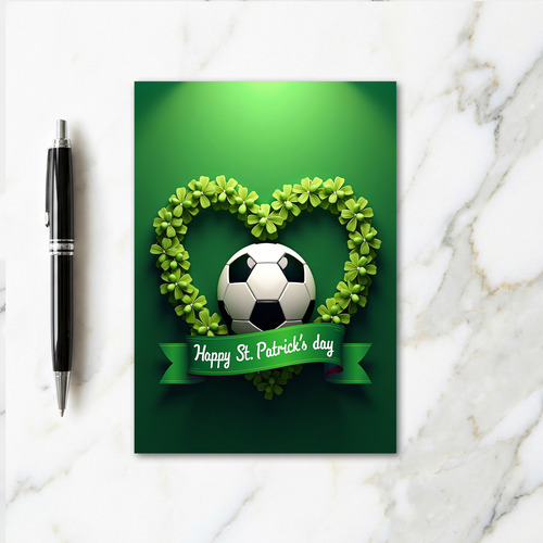 Clover Heart Soccer Ball Card