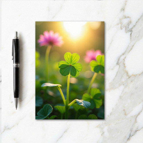 Clover Leaf Golden Hour Card