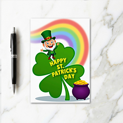 Clover Leprechaun Pattern Card