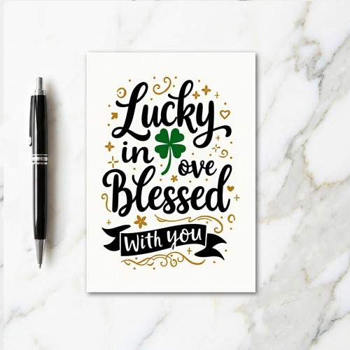 Clover Love Blessed Card