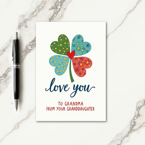 Clover Love You Grandma Card
