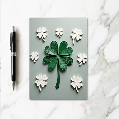 Clover Pattern Fortune Card