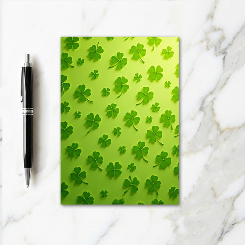 Clover Pattern Good Luck Card