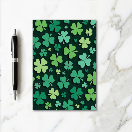 Clover Pattern Green Luck Card