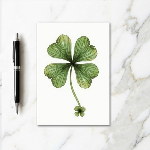 Clover Pattern Lucky Card