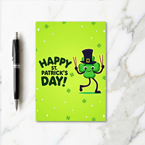 Clover Pattern St Patricks Day Card
