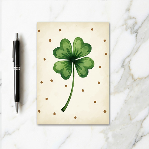 Clover Polka Dots Luck Card