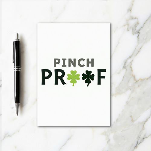 Clover Proof Green St Patricks Card