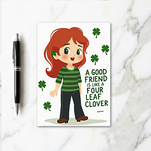 Clover Stripes Friend Card