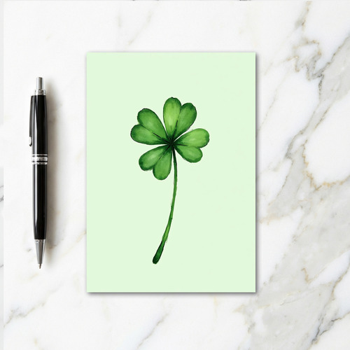 Clover Watercolor Pattern Card
