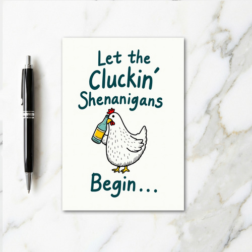 Cluckin Shenanigans Funny Chicken Card