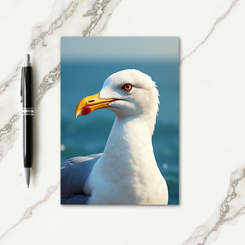 Coastal Bird Portrait Fathers Day Card