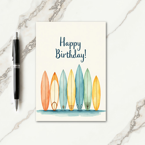 Coastal Birthday Boards Card