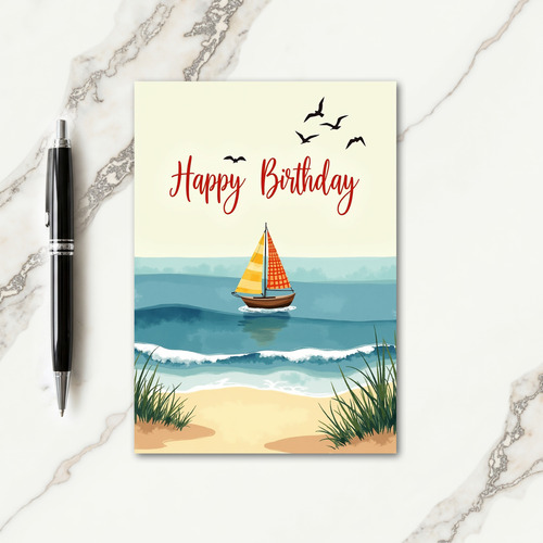 Coastal Birthday Card