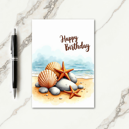 Coastal Birthday Scene Card