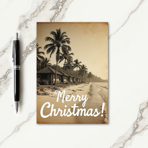 Coastal Christmas Scene Card