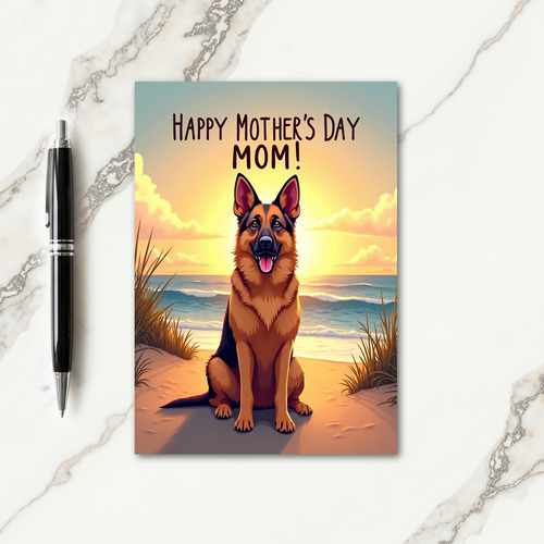 Coastal Dog Mothers Day Scene Card