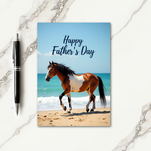 Coastal Equine Fathers Day Card