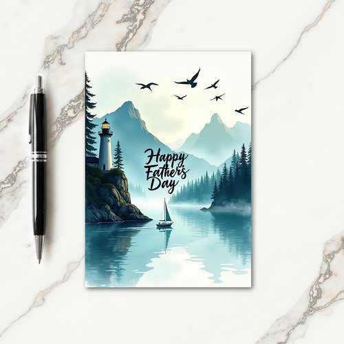 Coastal Fathers Day Beacon Card