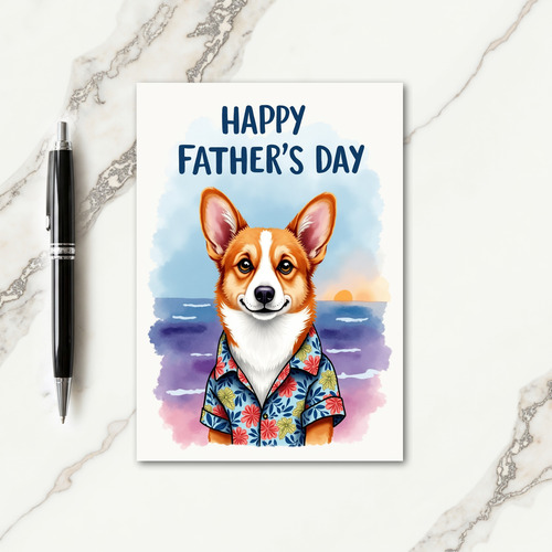Coastal Fathers Day Canine Card