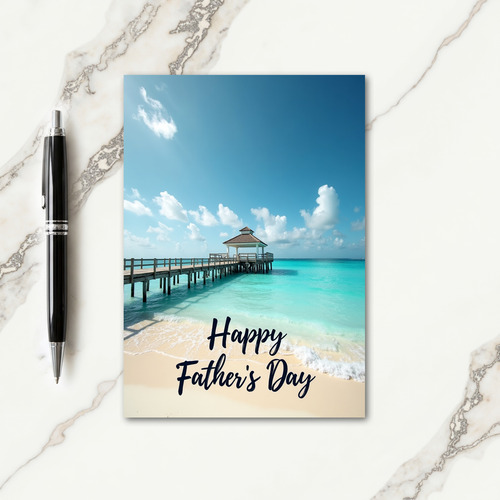 Coastal Fathers Day Gazebo Card