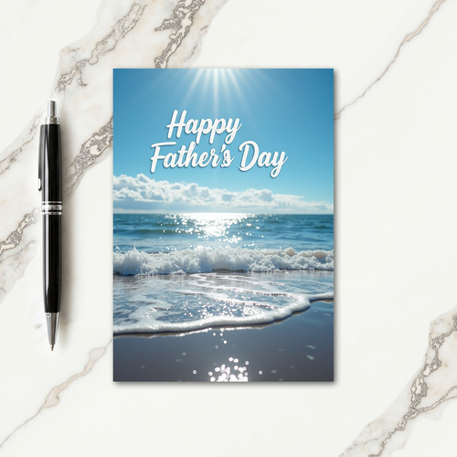 Coastal Fathers Day Greeting Card