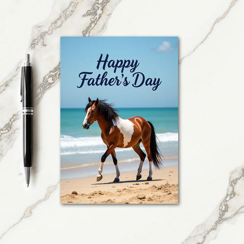 Coastal Fathers Day Horse Card