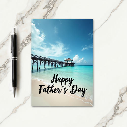 Coastal Fathers Day Pier Card