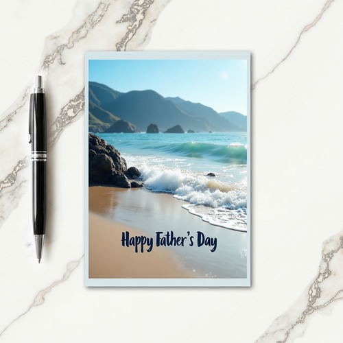 Coastal Fathers Day Script Card