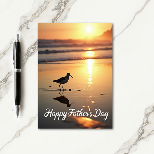 Coastal Fathers Day Sunset Card