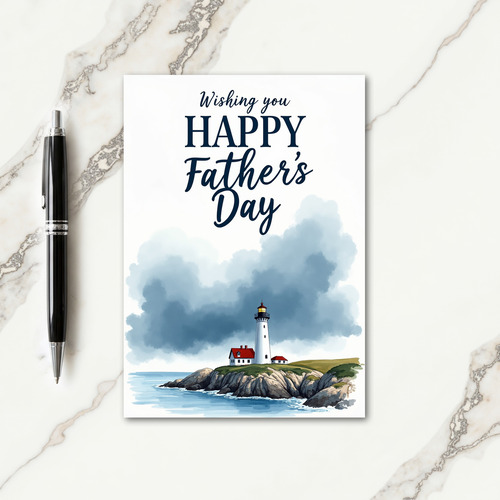Coastal Fathers Day Wish Card