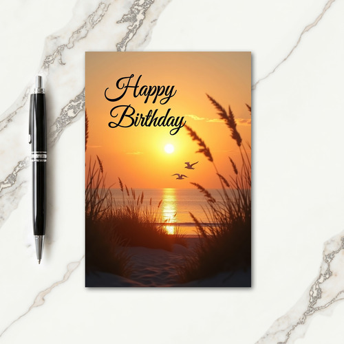 Coastal Glow Birthday Card