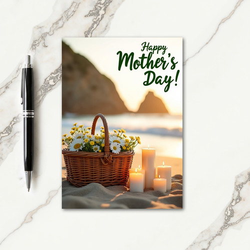 Coastal Mothers Day Basket Card