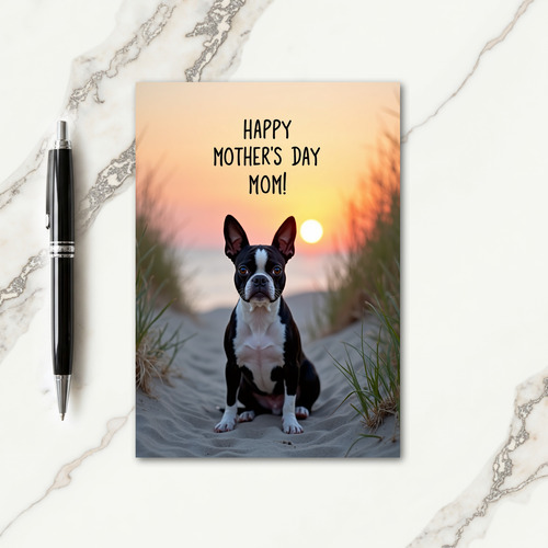 Coastal Mothers Day Dog Photo Card