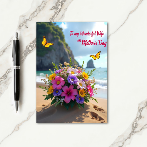 Coastal Mothers Day Floral Card