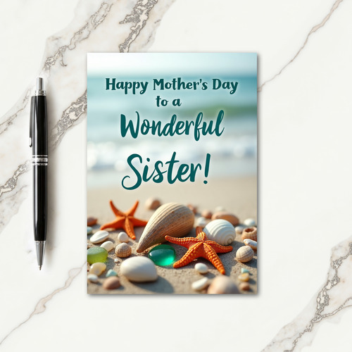Coastal Mothers Day Sister Card