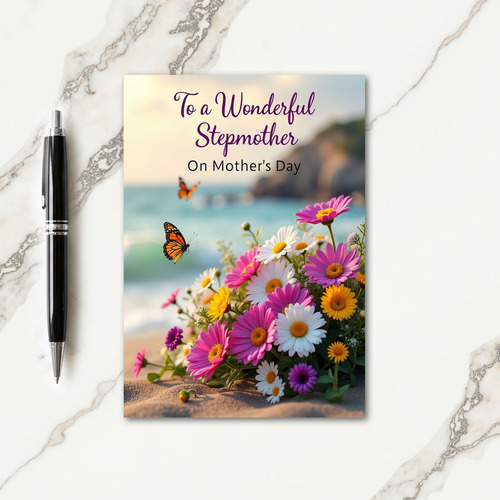 Coastal Mothers Day Stepmom Card