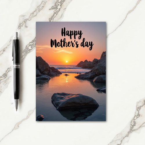 Coastal Mothers Day Sunset Card