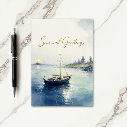 Coastal Nautical Christmas Cards