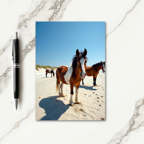 Coastal Piebald Fathers Day Card
