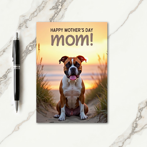 Coastal Sunset Mothers Day Card