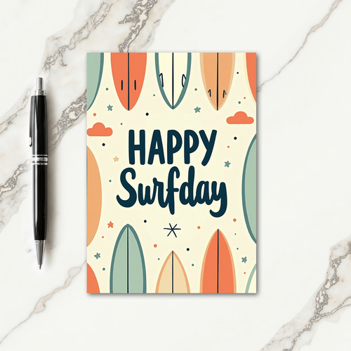 Coastal Surf Birthday Card
