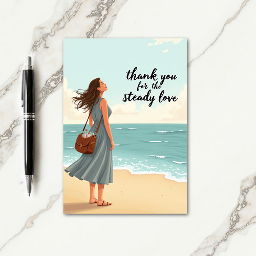 Coastal Thanks Mothers Day Card