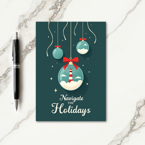Coastal Tower Christmas Card