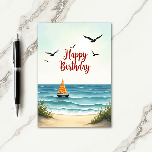 Coastal Vista Birthday Card